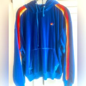 Aviator Nation classic velvet pullover hoodie